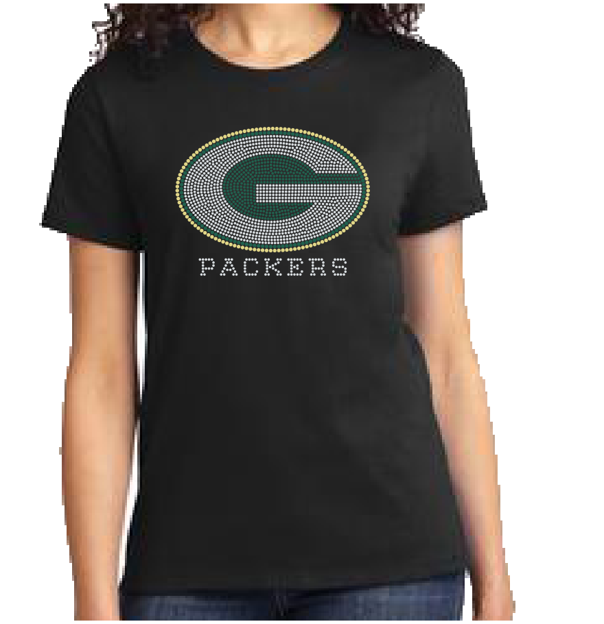 green bay packers rhinestone shirt